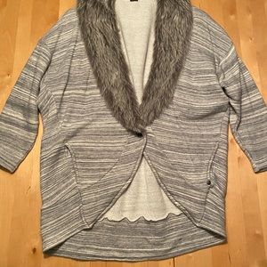 Armani exchange faux fur sweater